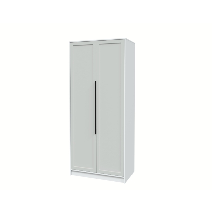 Шкаф распашной Тренд КТ-Ш2 (Белый платинум ЛДСП/ Грэй ЛМДФ) Ш918 В2128 Г547 Шкаф распашной Тренд КТ-Ш2 (Белый платинум ЛДСП/ Грэй ЛМДФ) Ш918 В2128 Г547